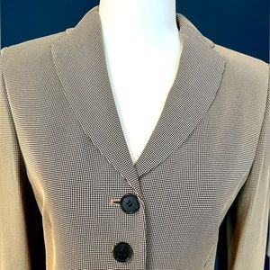 Ann Taylor Petites Blazer Suit Jacket Brown/Black herringbone. 2Petite